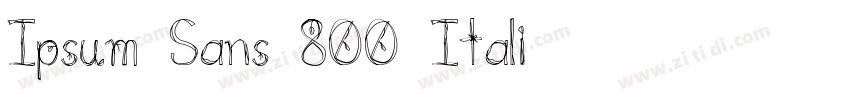 Ipsum Sans 800 Itali字体转换